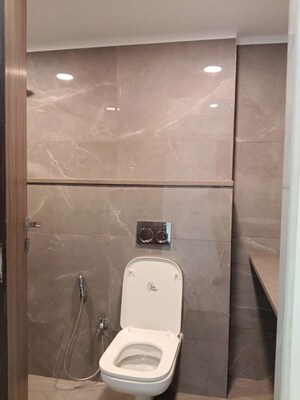 Bathroom in 3 BHK Apartment at Shree Suraj Park Grandeur, Vile Parle West – for Rent
