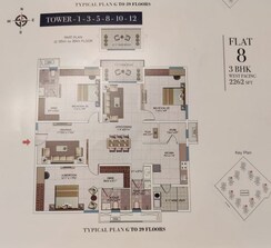 3 BHK + Prayer Room,Store Room Apartment For Sale in My Home Sayuk