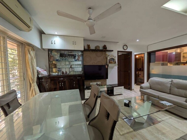 Living Room, seven-bungalow 3 Bedroom 1200 Sq.Ft. Apartment In Andheri West Mumbai 10620063