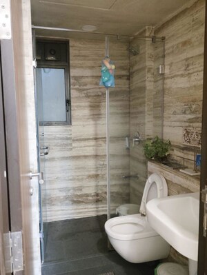 Bathroom in 2 BHK Apartment at Lodha New Cuffe Parade, Wadala – for Rent
