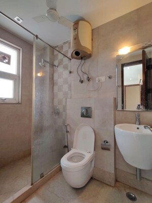 Bathroom in 3 BHK Builder Floor at Defence Colony – for Rent
