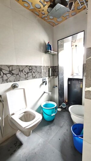 Bathroom in 1 BHK Apartment at Sankalp II, Malad East – for Rent