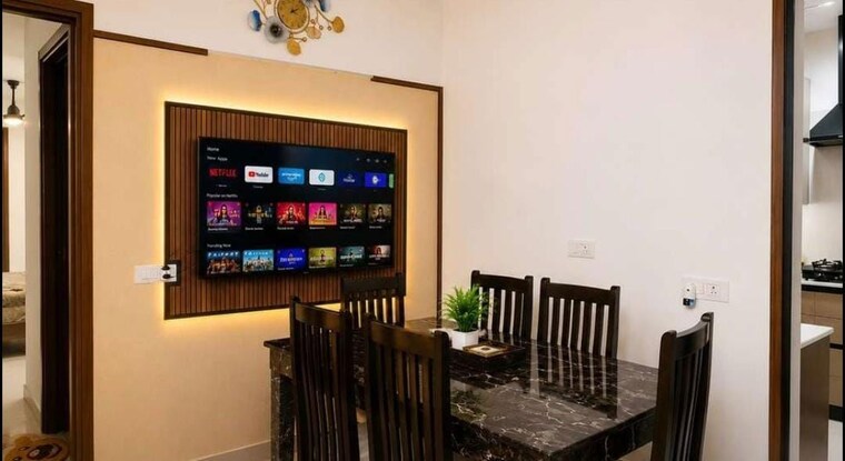 Dining area, malwa-escon-primera 3 Bedroom 1550 Sq.Ft. Apartment In International Airport Road Zirakpur 10620426