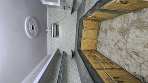 Staircase in 2.5 BHK Apartment at Dilshad Garden – for Rent