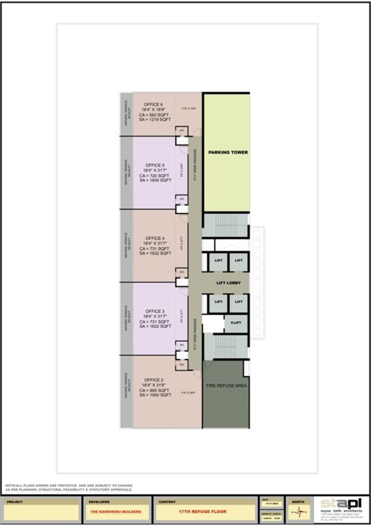 Floor Plan, kaamdhenu-growth-master Commercial Office Space 1032 Sq.Ft. In Nerul Navi Mumbai 10620947