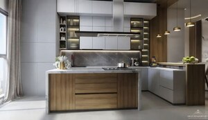 Kitchen in 4 BHK Apartment at Sattva Aaranya, Raja Rajeshwari Nagar – for Sale