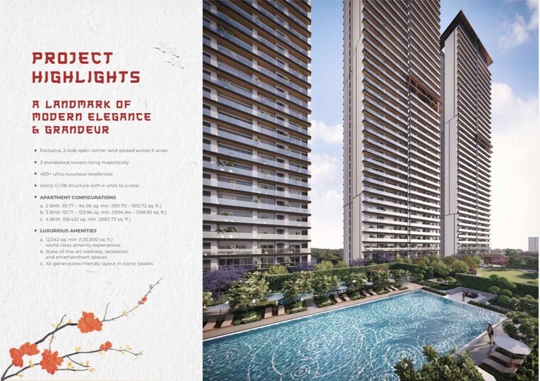 Exterior View, experion-saatori 3 Bedroom 2050 Sq.Ft. Apartment In Sector 151 Noida 10621606