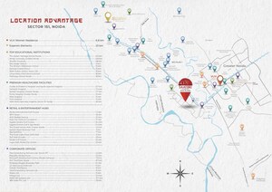 3 BHK Apartment – Map Location View at Experion Saatori, Sector 151 - for Sale