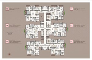 Floor Plan in 4 BHK Apartment at Rajapushpa Skyra, Kokapet – for Sale