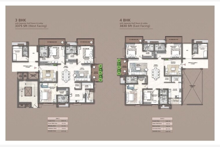 Floor Plan, rajapushpa-skyra 4 Bedroom 3830 Sq.Ft. Apartment In Kokapet Hyderabad 10622007