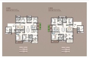 Floor Plan in 4 BHK Apartment at Rajapushpa Skyra, Kokapet – for Sale