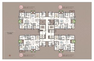Floor Plan in 4 BHK Apartment at Rajapushpa Skyra, Kokapet – for Sale
