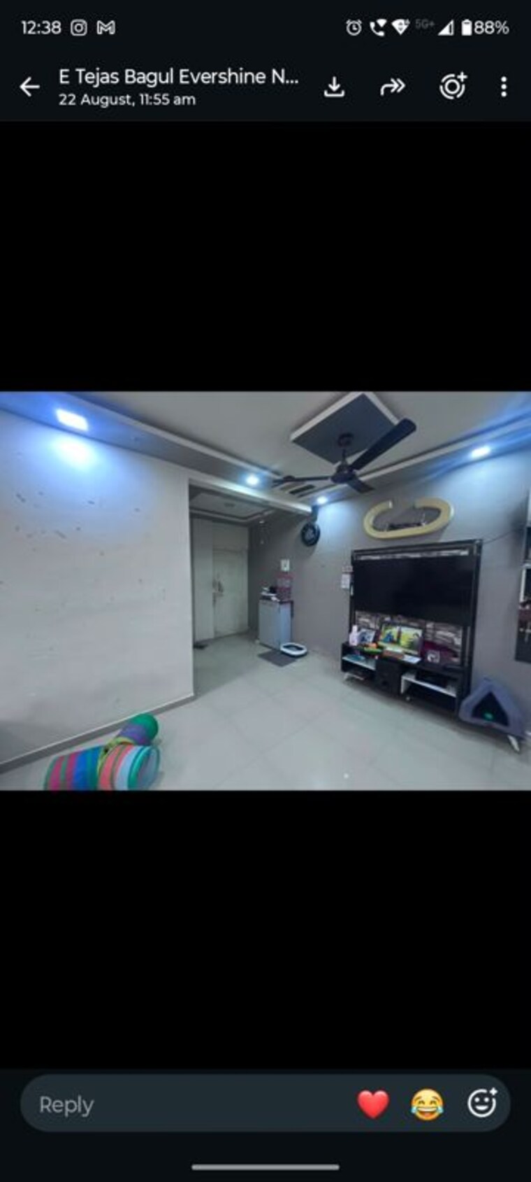 Living Room, evershine-city 2 Bedroom 850 Sq.Ft. Apartment In Vasai East Palghar 10622032