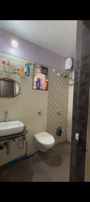 Bathroom in 2 BHK Apartment at Vihang Hills, Ghodbunder Road – for Rent