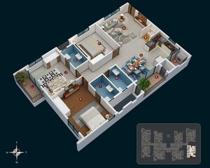 Master Plan in 3 BHK Apartment at Candeur 40, Miyapur – for Rent