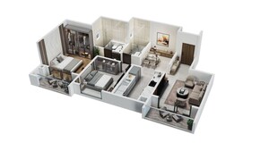 Floor Plan in 3 BHK Apartment at Hosur Road – for Sale