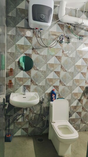 Bathroom in Studio Builder Floor at Sushant Lok I – for Rent