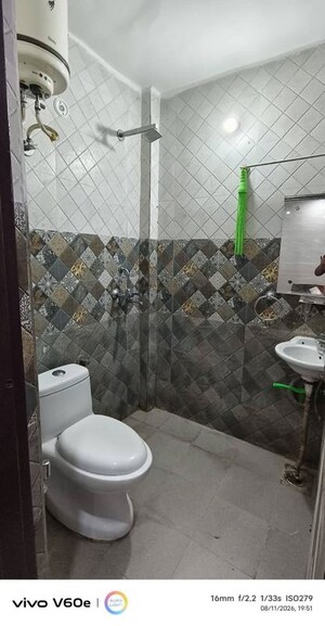 Bathroom in 1 RK Builder Floor at Sushant Lok I – for Rent