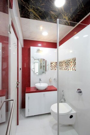 Bathroom in 4 BHK Apartment at Evershine Cosmic, Andheri West – for Rent