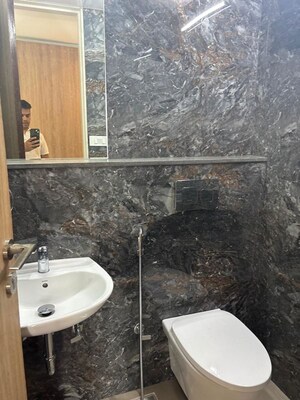 Bathroom in 3.5 BHK Apartment at Dosti Eastern Bay, Wadala – for Rent