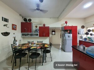 Dining area in 3 BHK Apartment at SRK Gardens, Kudlu Gate – for Rent
