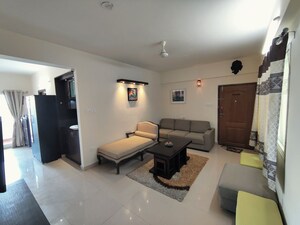 Living Room in 2 BHK Apartment at Shree Sai Kuteer, Thanisandra Main Road – for Rent