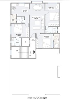 3 BHK Apartment For Sale in Laxminagar