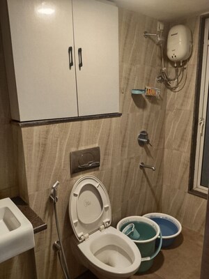 Bathroom in 1 BHK Apartment at Lodha Quality Home Tower 5, Majiwada – for Rent
