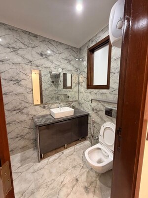 Bathroom in 4 BHK Builder Floor at Saket – for Rent