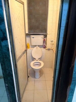 Bathroom in 1 RK Apartment at Piramal Nagar CHS, Goregaon West – for Rent