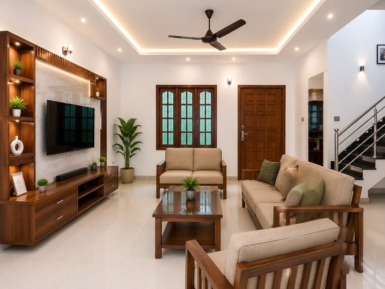 Living Room, punkunnam 3 Bedroom 1500 Sq.Ft. Villa In Punkunnam Thrissur 10623160