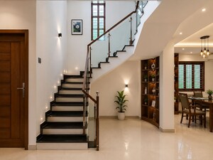 Staircase in 3 BHK Villa at Punkunnam – for Sale