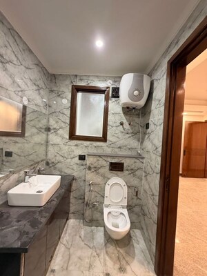Bathroom in 1 BHK Builder Floor at Saket – for Rent