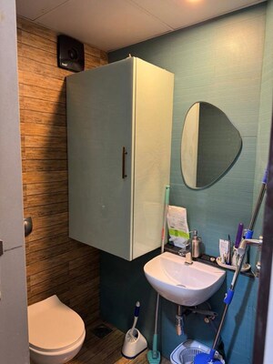 Bathroom in 1 BHK Apartment at Lodha Crown Quality Homes, Majiwada – for Rent