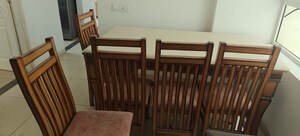 Dining area in 3 BHK Apartment at Vip Road – for Rent
