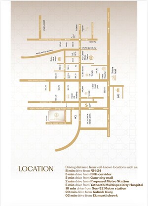 Floor Plan in 3 BHK Apartment at Supercity Mayfair Residency Phase II, Tech Zone 4 Greater Noida – for Sale