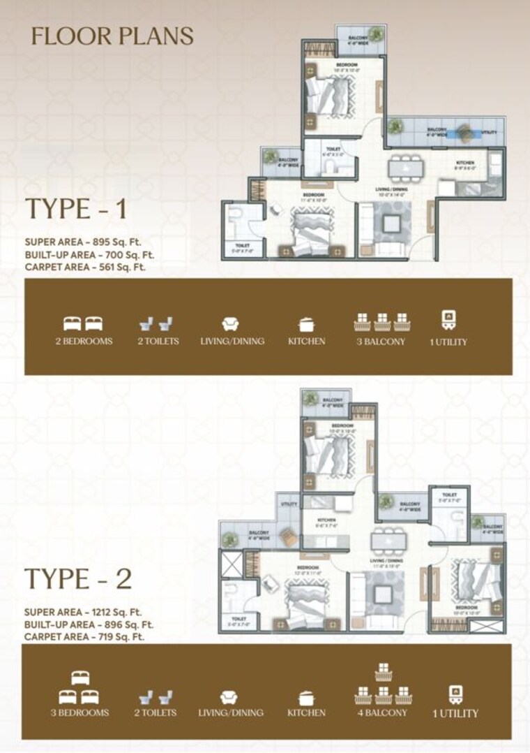 Floor Plan, supercity-mayfair-residency-phase-ii 3 Bedroom 1212 Sq.Ft. Apartment In Tech Zone 4 Greater Noida Greater Noida 10623883