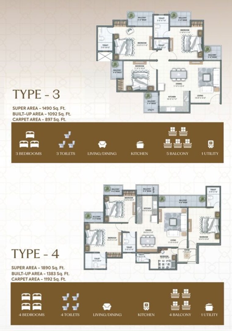 Floor Plan, supercity-mayfair-residency-phase-ii 3 Bedroom 1212 Sq.Ft. Apartment In Tech Zone 4 Greater Noida Greater Noida 10623883