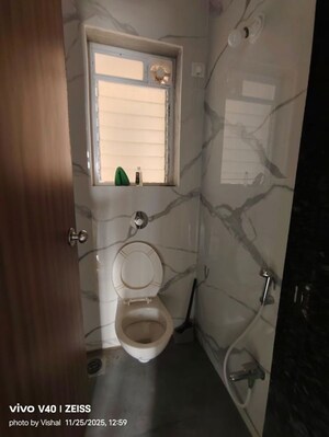 Bathroom in 1 BHK Apartment at Raunak Bliss, Ghodbunder Road – for Rent