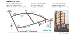 3 BHK Apartment – Map Location View at Katara Hills - for Sale