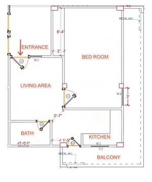 1 BHK Apartment – Map Location View at Pachna Road - for Rent