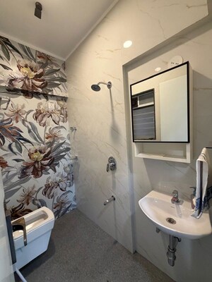 Bathroom in 1 BHK Apartment at Sanghvi Boulevard 97 Prism, Malad East – for Rent
