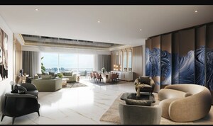 Living Room in 4 BHK Apartment at Beach Apartment, Versova – for Sale