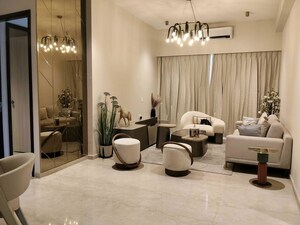Living Room in 3 BHK Apartment at Adani Ten BKC, Bandra East – for Sale