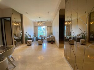 Living Room in 3 BHK Apartment at Adani Ten BKC, Bandra East – for Sale