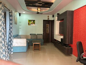 Living Room in 1.5 BHK Apartment at Madhav Palacia, Ghodbunder Road – for Sale