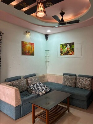 Living Room in 1.5 BHK Apartment at Madhav Palacia, Ghodbunder Road – for Sale