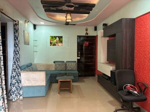 Living Room in 1.5 BHK Apartment at Madhav Palacia, Ghodbunder Road – for Sale