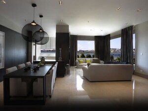 Living Room in 3 BHK Apartment at Adani Ten BKC, Bandra East – for Sale