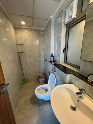 Bathroom in 2 BHK Apartment at Sheth Irene, Malad West – for Rent